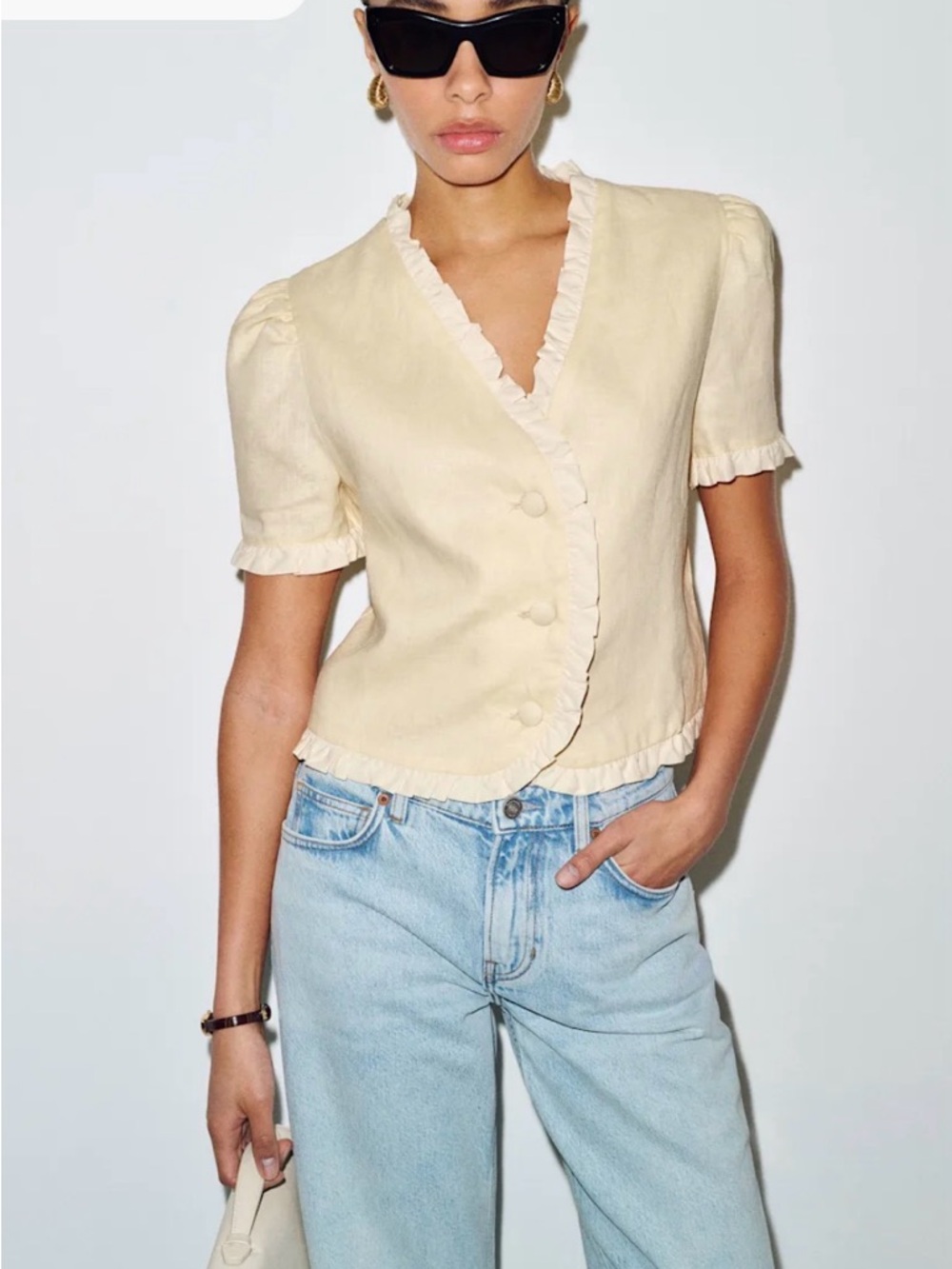Reformation Bess Linen Top